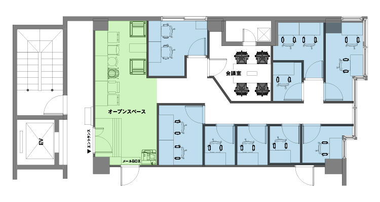 billage KURUME 明治通ビル　フロアマップ